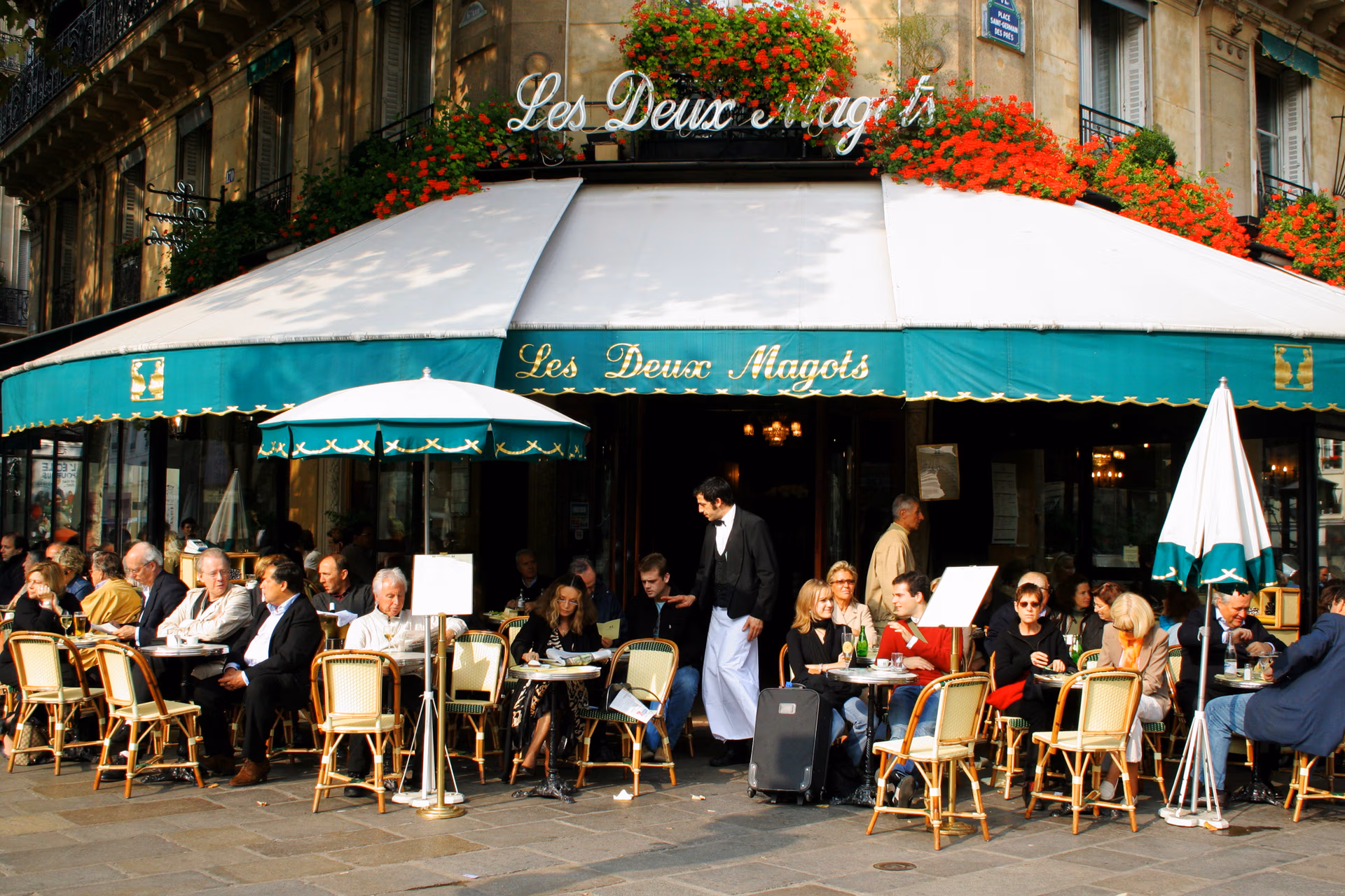 Terraza de café en Saint-Germain, en Les Deux Magots