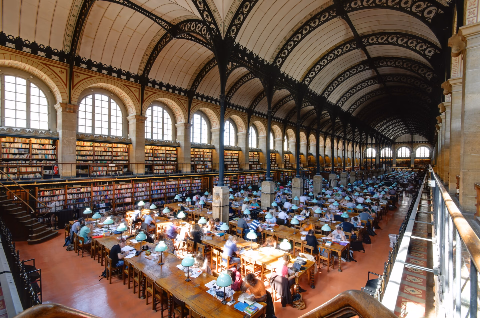 Sala de lectura de la Bibliothèque Sainte-Geneviève