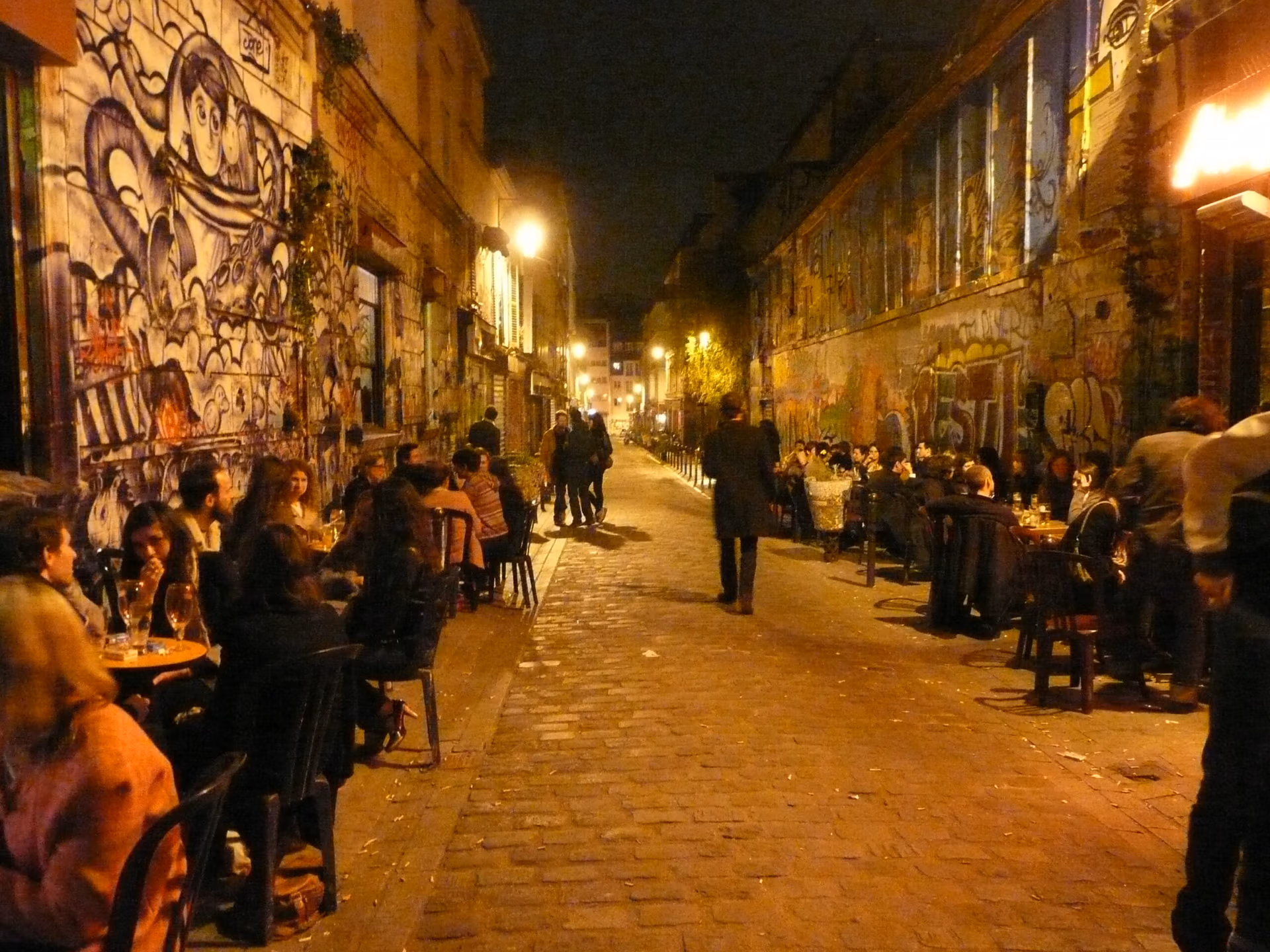 Street art en Rue Dénoyez, Belleville